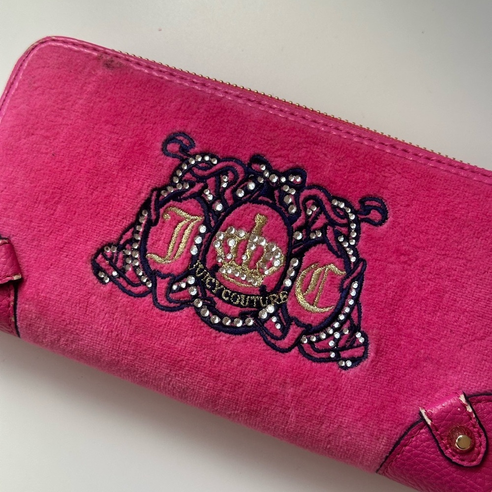 Juicy Couture Pink Wallet with Baroque Design
